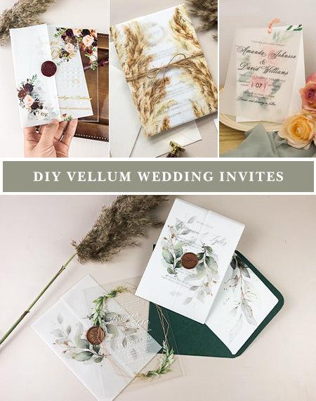 10 DIY Ideas of Vellum Wedding Invitations for Budget Brides