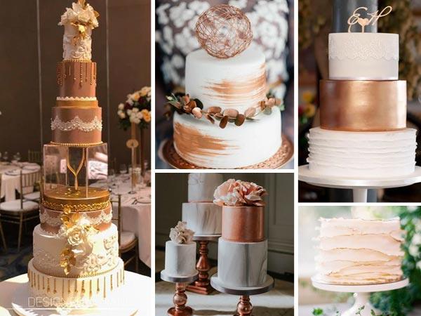 10 Fabulous Rose Gold Wedding Cakes That You’ll Love