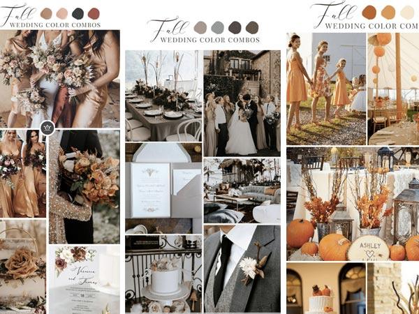 10 Irresistible Fall Wedding Color Combos for Your 2022 Big Day