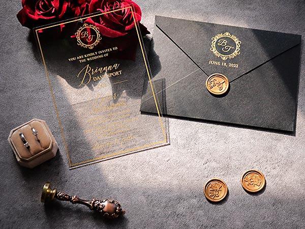 10 Modern Chic Acrylic Wedding Invitations To Save Your Budget | Clear Wedding Invites