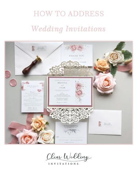 10 Useful Tips on How to Address Wedding Invitations | Clear Wedding Invites
