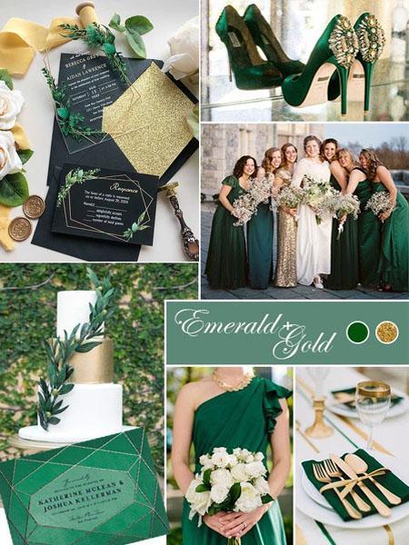 12 Stunning Emerald Wedding Color from Real Weddings and Inspiration | Clear Wedding Invites