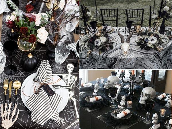 20+ Ghostly Halloween Wedding Table Setting Ideas