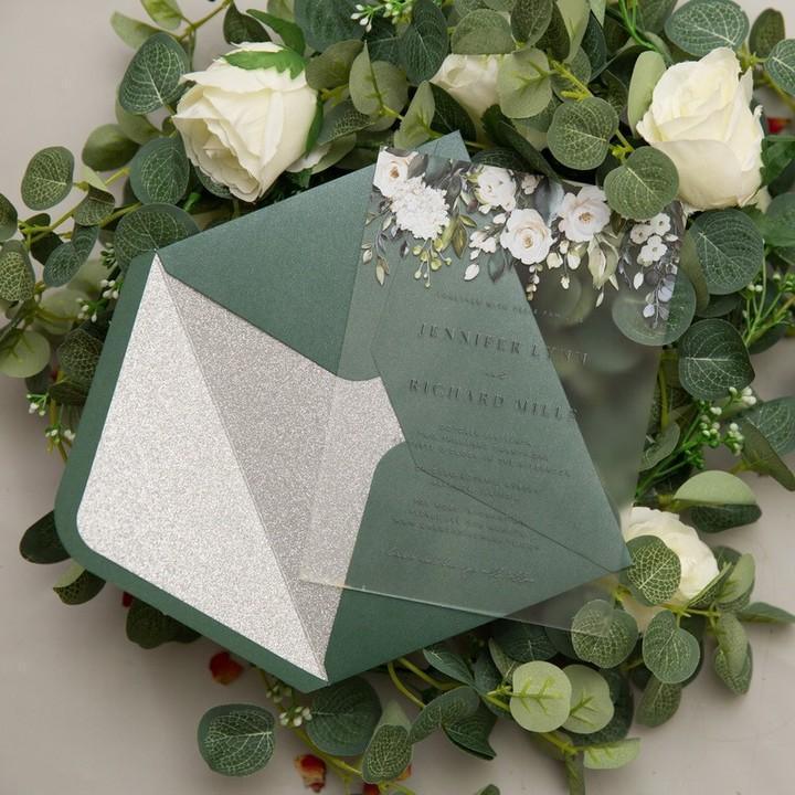 30 Creative Lucite/Acrylic Wedding Invites for 2021/2022 Trends | Clear Wedding Invites