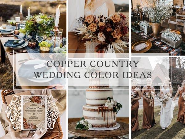 4 Popular Copper Wedding Color Palettes for Country Weddings