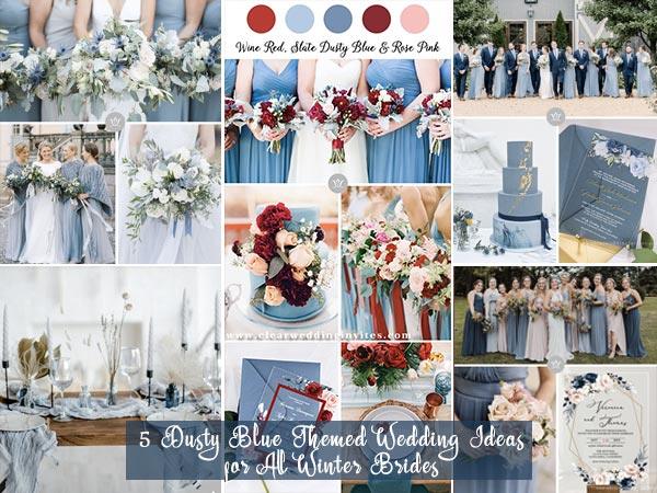 5 Dusty Blue Wedding Ideas for All Winter Brides
