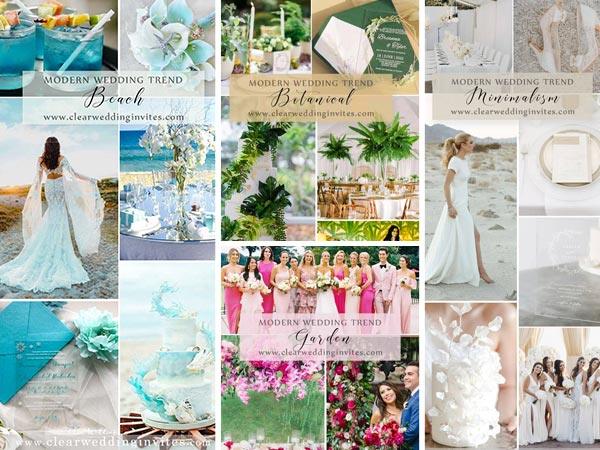 5 Modern Wedding Themes with Matching Acrylic Invites