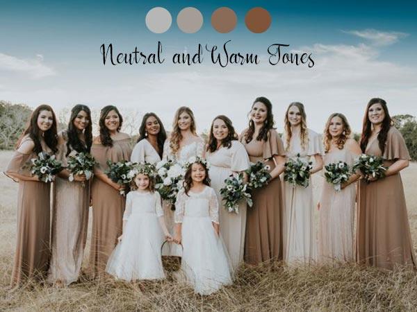 5 Neutral and Warm Tones for 2022 Summer Wedding