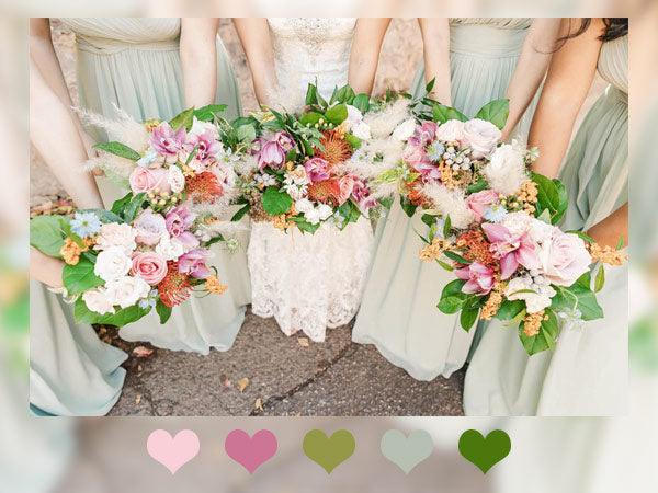 5 Pretty Wedding Colors Inspired by Clear Wedding Invites