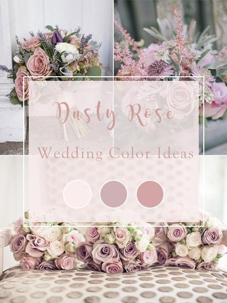 5 Gorgeous Dusty Rose Wedding Color Ideas and Wedding Invitations | Clear Wedding Invites