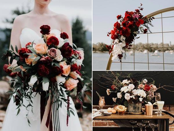 5 Moody Deep Burgundy Wedding Ideas & Color Palette to Inspire | Clear Wedding Invites