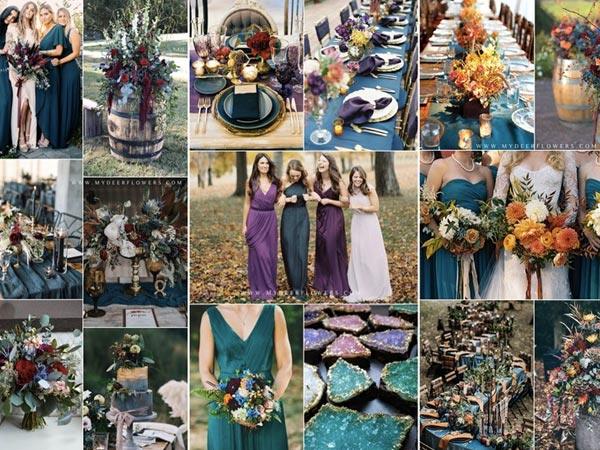 6 Popular Dark Teal Wedding Ideas for Fall Brides