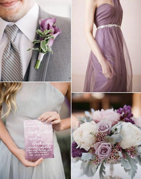 7 Amazing Wedding Color Combos in Shades of Purple | Clear Wedding Invites