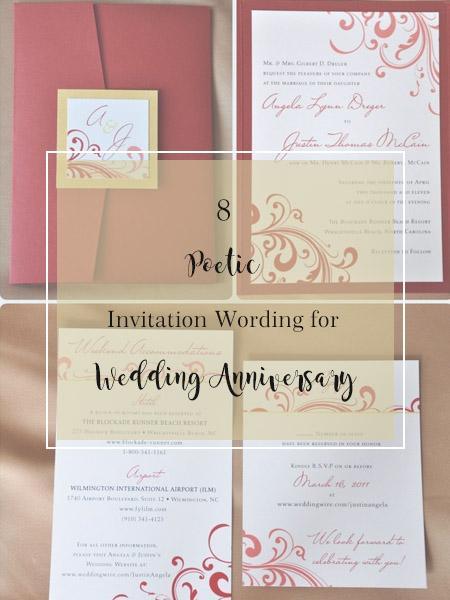 8 Poetic Wedding Anniversary Invitation Wording | Clear Wedding Invites