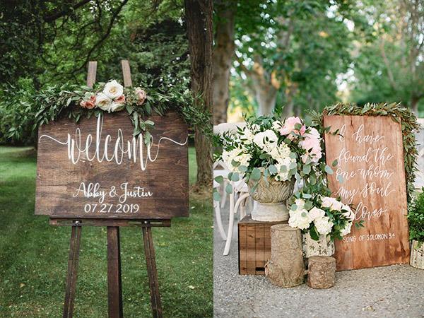 8 Rustic Budget-Friendly Country-style Wedding Signs | Clear Wedding Invites
