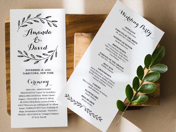 Everything You MUST Include in Wedding Ceremony Program