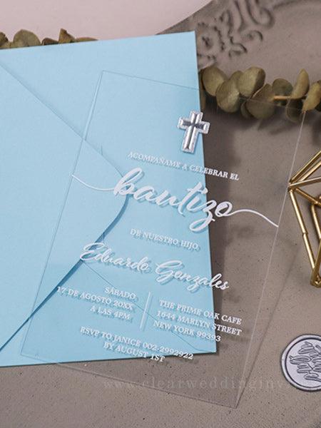 New Arrival: Budget Baptism Invitation For Saving Money - Clear Wedding Invites
