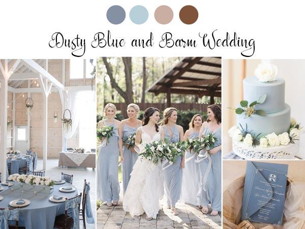 20+ Ideas to Incorporate Dusty Blue Into Barn Wedding