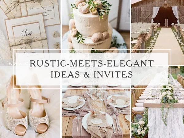 Rustic-Meets-Elegant Inspired Wedding Ideas with Matching Invites
