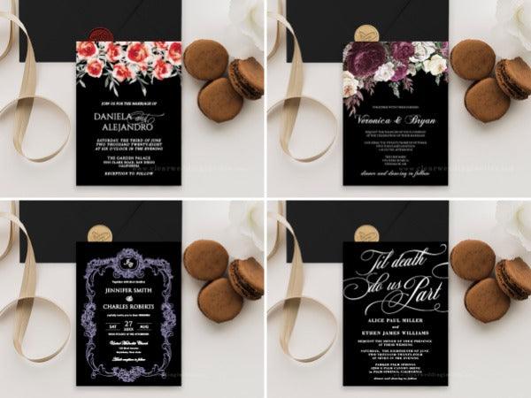Elegant Black Acrylic Invitations
