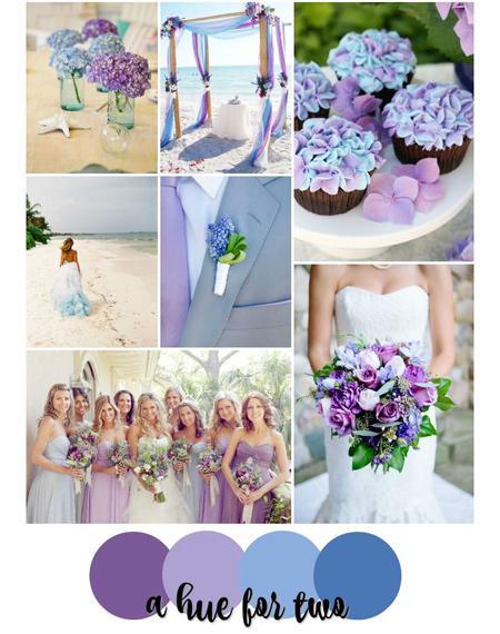 Blue Purple Ivory Hydrangea Wedding Invitations for Your Nuptials | Clear Wedding Invites