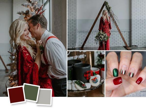 Classic and Timeless Christmas Wedding Color Ideas with Red and Green | Clear Wedding Invites