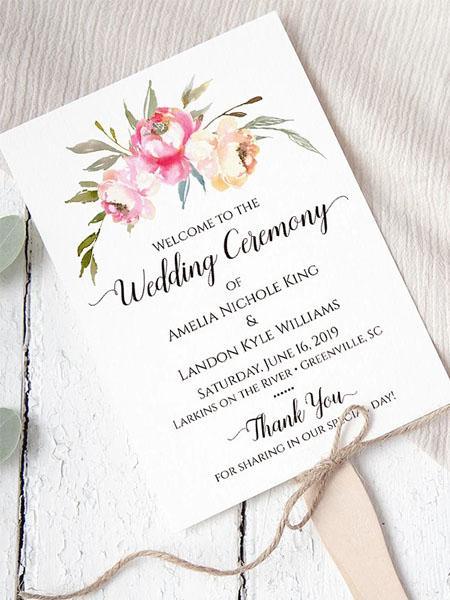 Fun Ideas to Make Your Own Wedding Program | Clear Wedding Invites