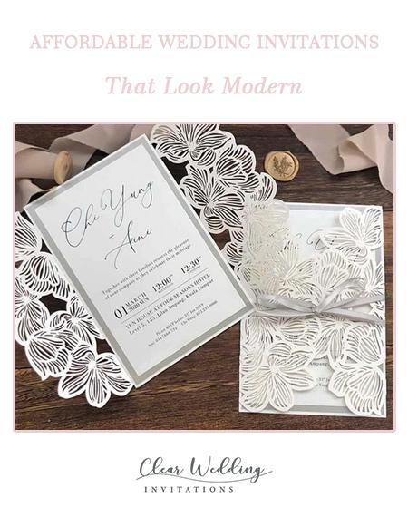 How to Make Affordable Wedding Invitations That Look Modern | Clear Wedding Invites