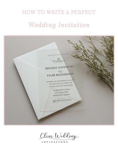 How to Write A Perfect and Impressive Wedding Invitation | Clear Wedding Invites