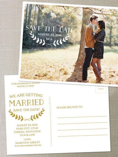 Ideas to Save Postage-Save the Date Postcards | Clear Wedding Invites