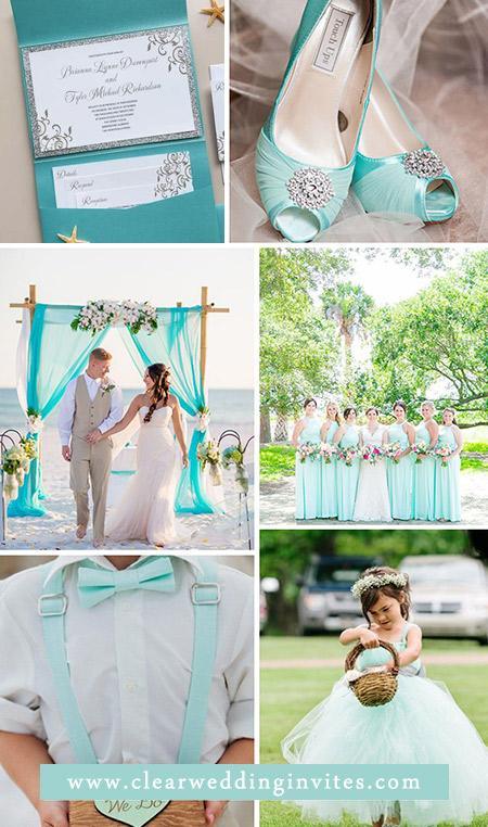 Mint Green Wedding Inspirations and Matching Wedding Invites | Clear Wedding Invites