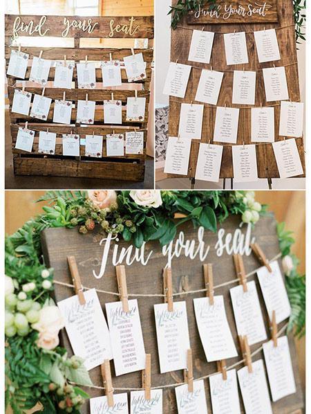 Most Popular Seating Chart Ideas for Rustic Wedding | Clear Wedding Invites
