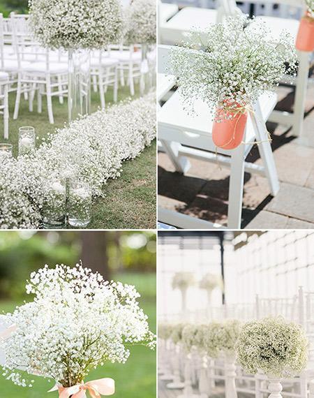 Rustic Wedding Ideas-Creative & DIY Baby’s Breath Flowers | Clear Wedding Invites
