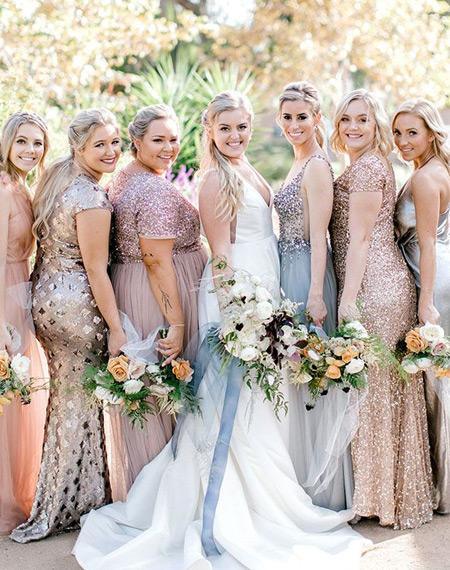 Shades of Metallic and White Wedding Color Ideas with Matching Invitations | Clear Wedding Invites