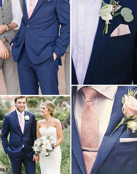 The Best Navy Blue and Pink Wedding Ideas and Matching Wedding Invites | Clear Wedding Invites