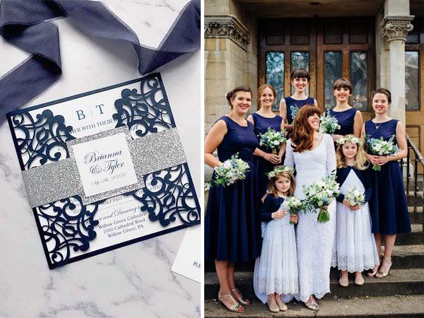 Top 10 Trending Navy Blue Wedding Invitations for 2022 Brides | Clear Wedding Invites