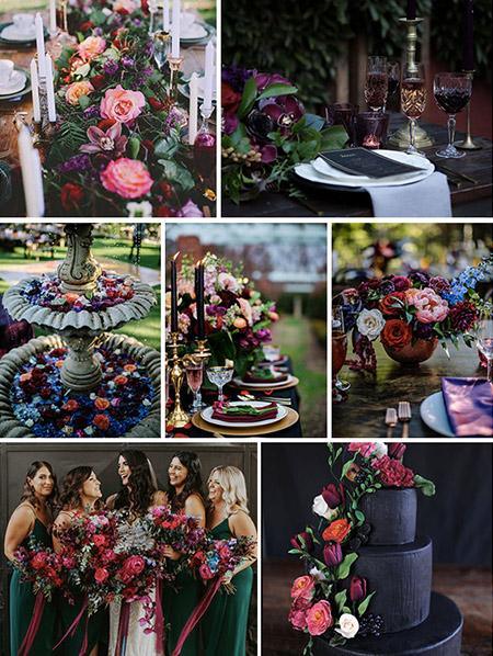 Top 7 Rich Moody Jewel-toned Wedding Ideas for 2021-2022 | Clear Wedding Invites