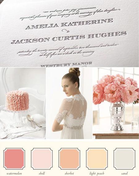 Top 8 Peach Wedding Color Ideas and Wedding Invitations | Clear Wedding Invites