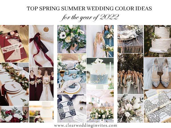 TOP 8 SPRING SUMMER WEDDING COLOR IDEAS FOR 2022 | Clear Wedding Invites