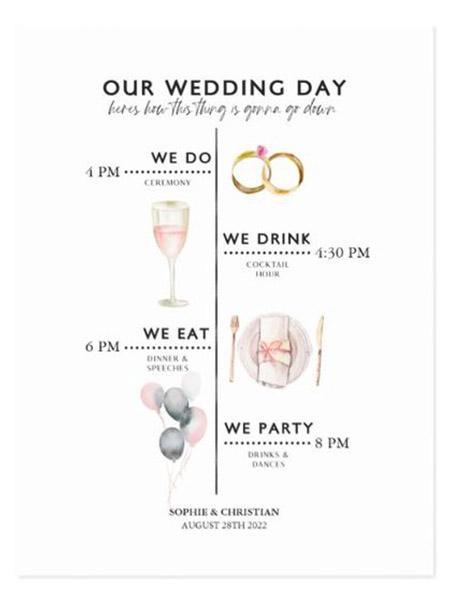Wedding Day Timeline Ideas Every Couple Should Know | Clear Wedding Invites