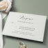 formal ivory lace pocket wedding invitation with silver buckle CWIL102