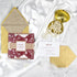 fall burgundy laser cut wedding invitations with gold glittery belly band CWIL49