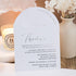 Modern Minimal Silver Script Arch Shape Foil Invitation CWIFI05