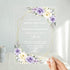 Romantic Purple Floral 1mm Acrylic Wedding Invites CWIA22