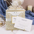 classy gold and ivory glitter laser cut wedding invitations with gold mirror backer CWIL22