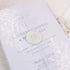 fine art rose and leaves minimal vellum wedding invitations CWIV42
