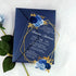 Royal Blue Shades of Roses Elegant Sweet 16 Quinceanera Acrylic Invitations CWIA223