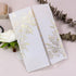 Real Foil Gold Roses and Foliage Clear Acrylic Invitations PVC Invites CWIFI04