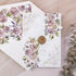 Mauve, Dusky Purple, Dusky Wildflower Vellum Wedding Invitation CWIV29