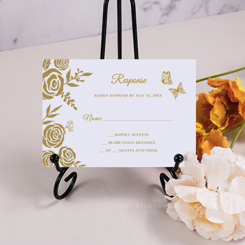 Blush pink floral quinceanera sweet 16 PVC clear invitation CWIP01